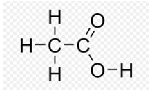 Structure of acetic acid (ethanoic acid)