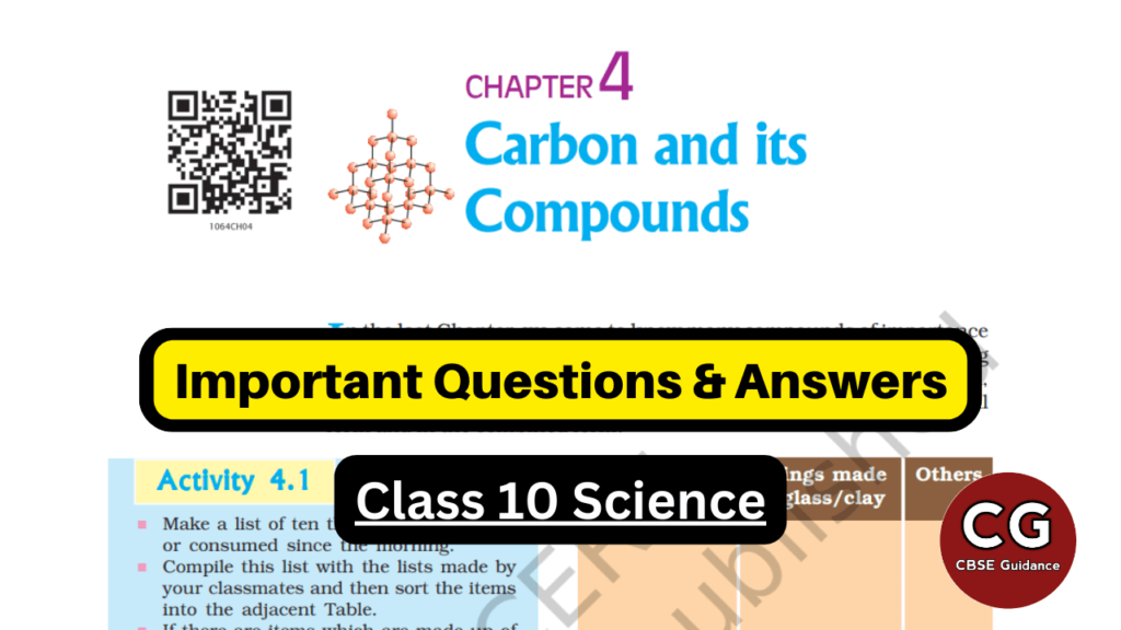 carbon and its compounds class 10 important questions answers
