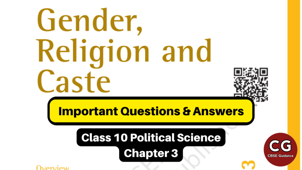 gender religion and caste class 10 important questions answers