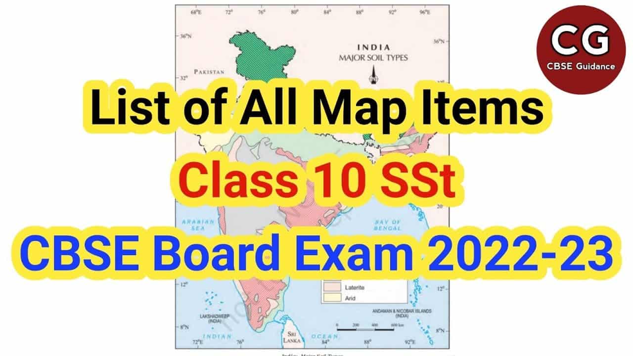 Map Items For Cbse Class 10 Sst 2022 23 Cbse Guidance