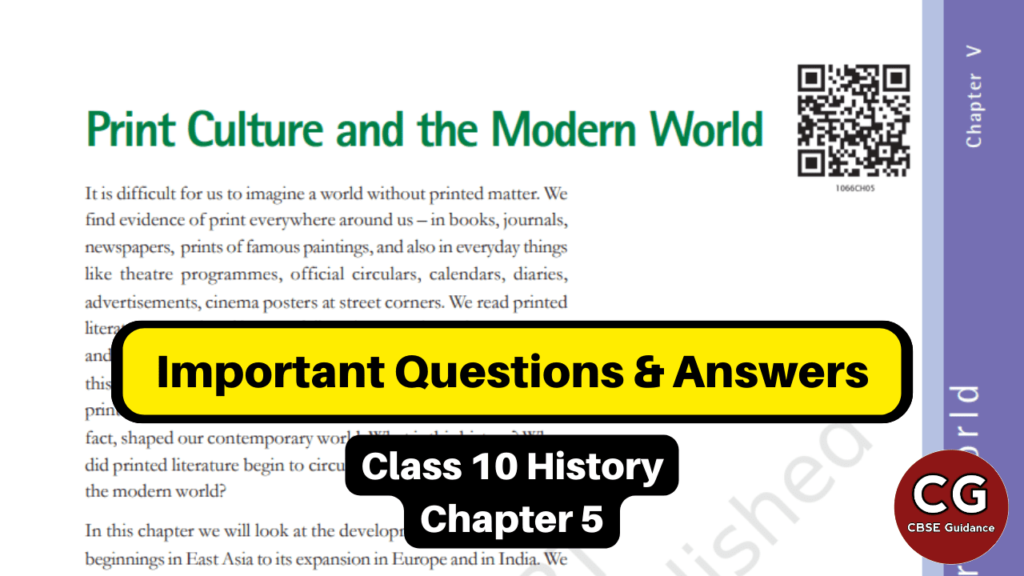 print culture and the modern world class 10 questions answers