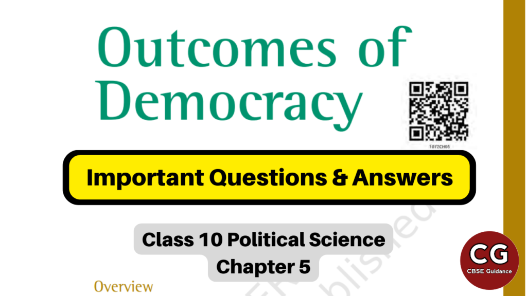 outcomes of democracy class 10 questions and answers