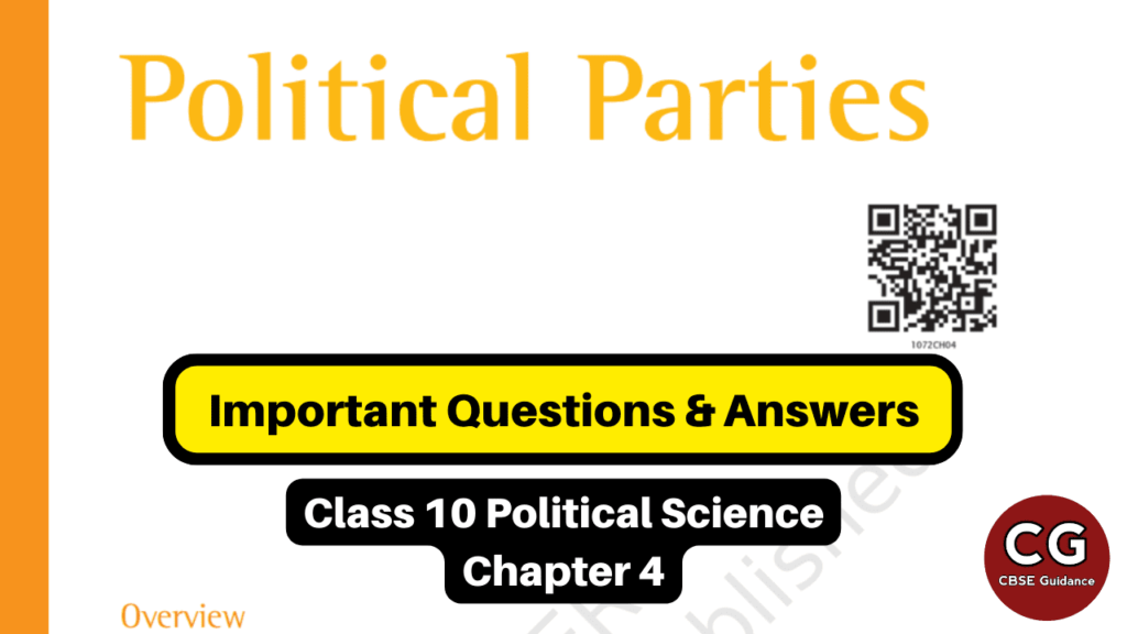 political parties class 10 extra questions answers