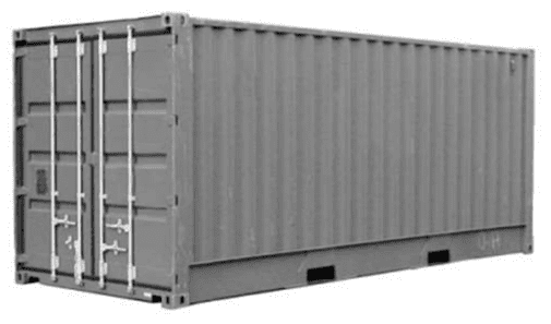 Shown below is a container that is used in the transportation of goods over long distances