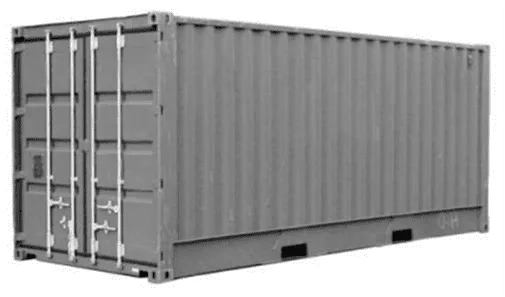 Shown below is a container that is used in the transportation of goods over long distances