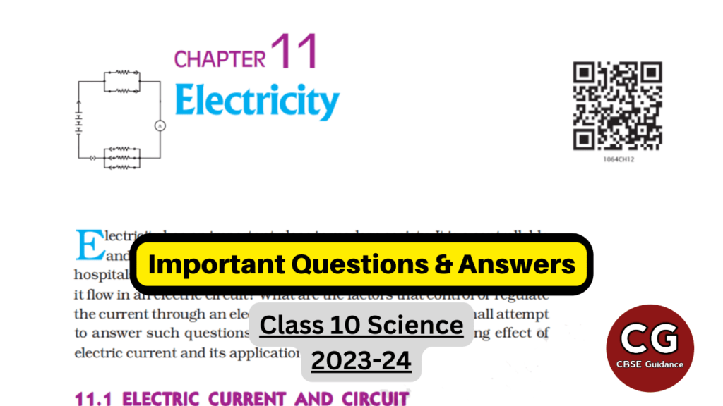 electricity class 10 questions and answers