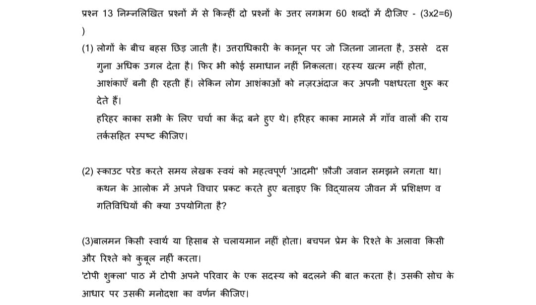 Class 10 Hindi B official sample paper 2022-2317