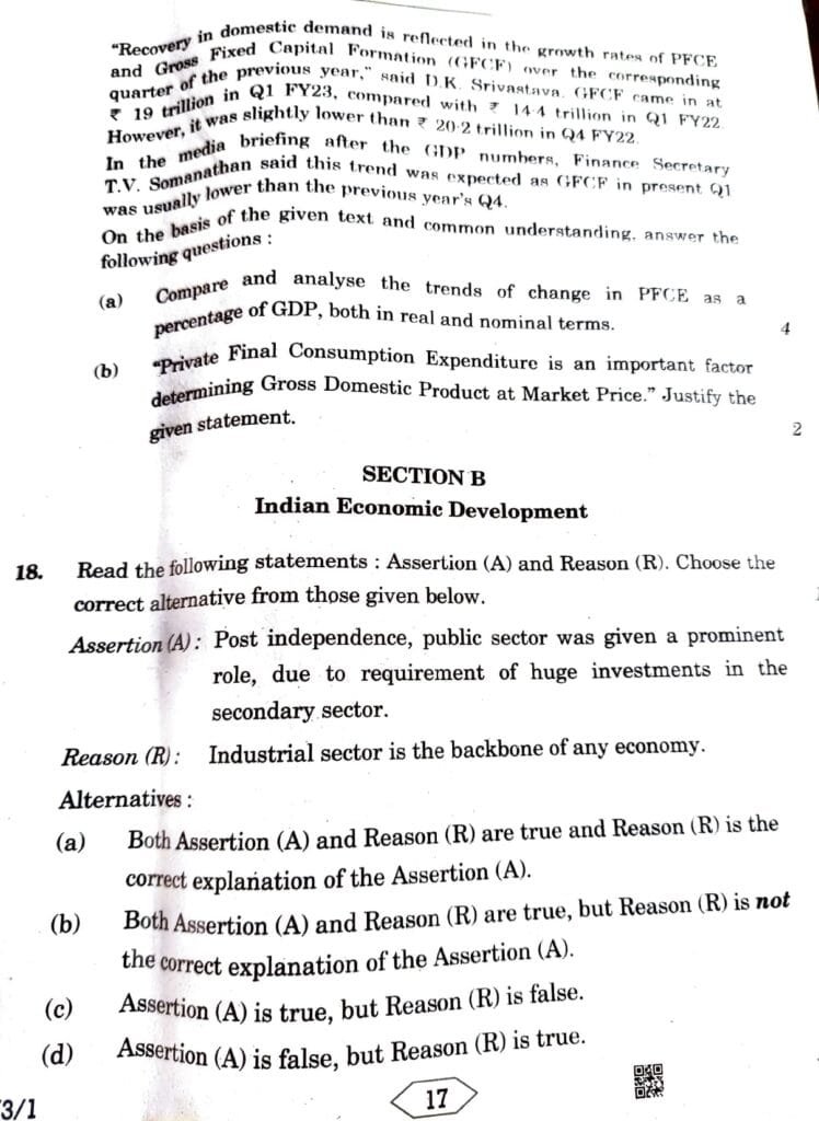 CBSE Class 12 Economics Board Exam 2023: Paper Analysis And Answer Key ...
