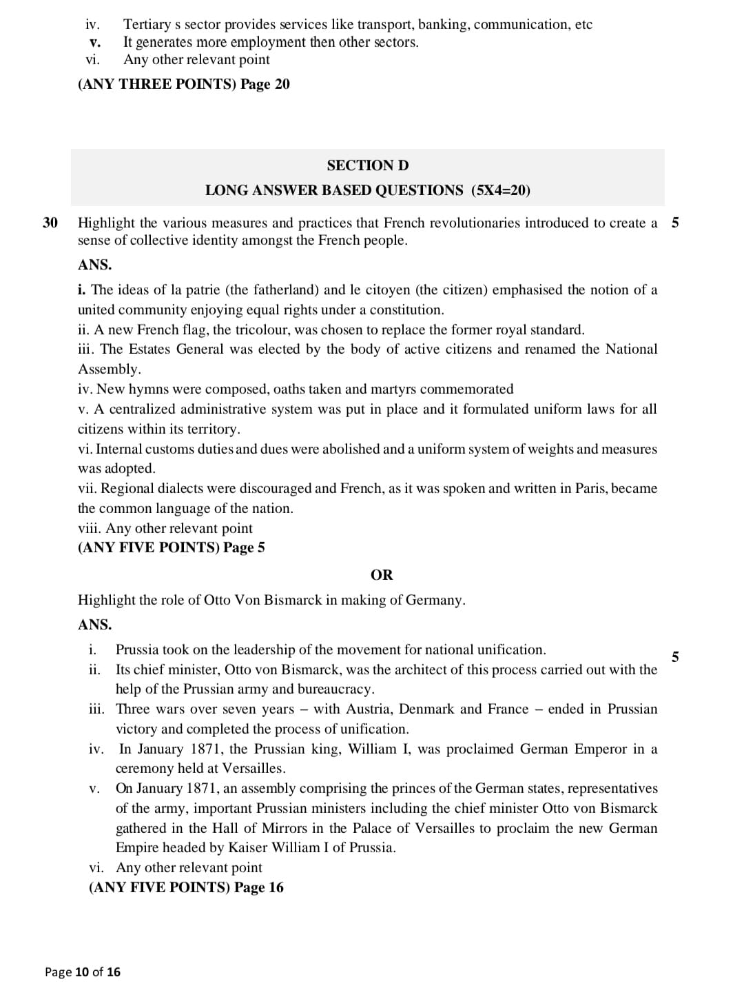cbse class 10 social science official sample question paper10