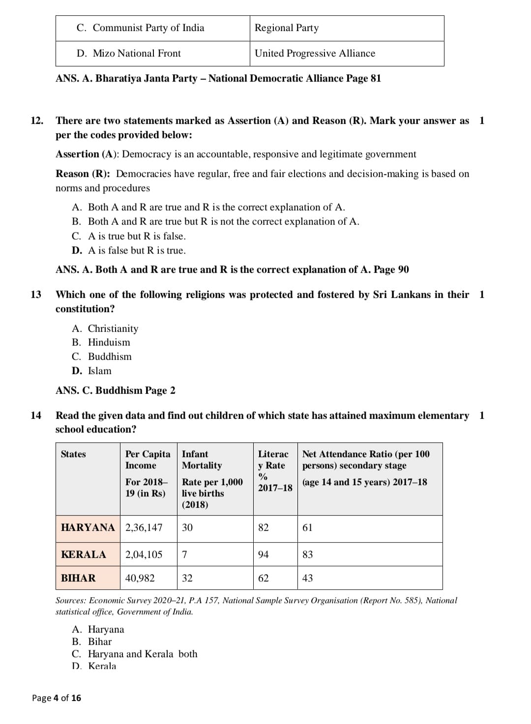 cbse class 10 social science official sample question paper4