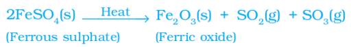 decomposition of ferrous sulphate