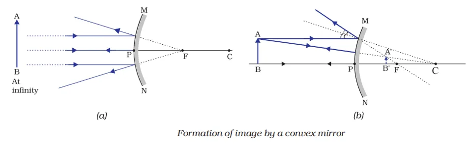 formation of image by a convex mirror