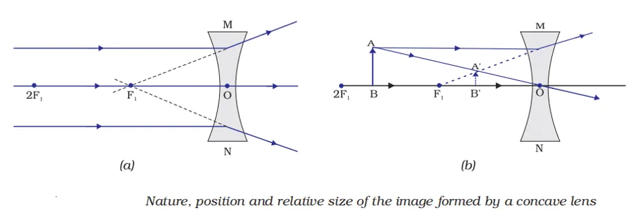 image formed by a concave lens class 10