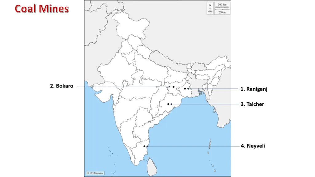 coal mines class 10 map list 2023-24
