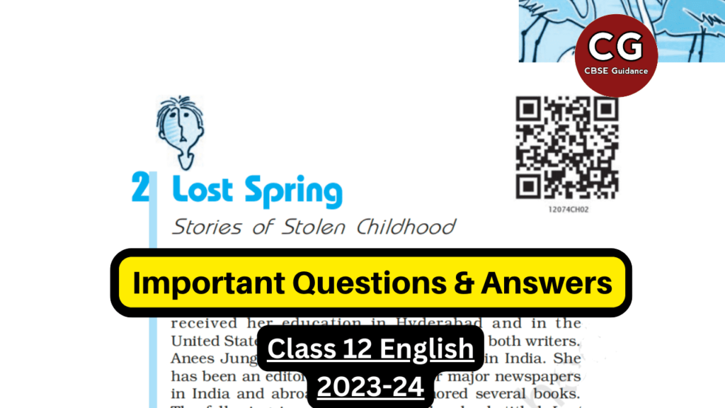 lost spring class 12 important questions and answers