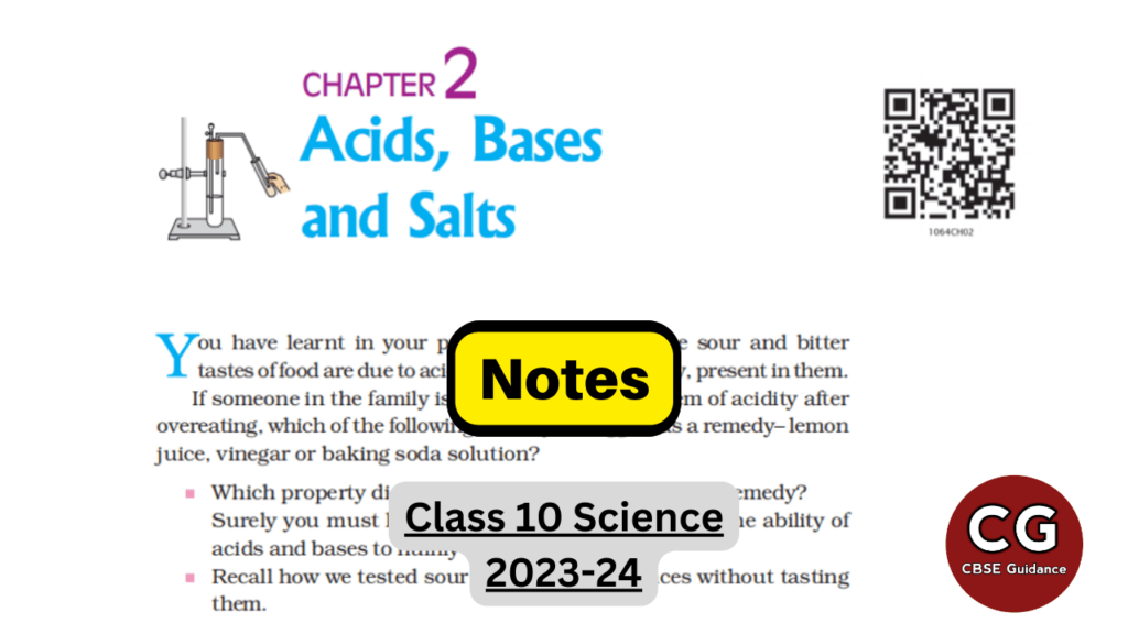 acids bases and salts class 10 notes