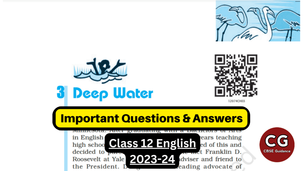 deep water class 12 english important questions and answers