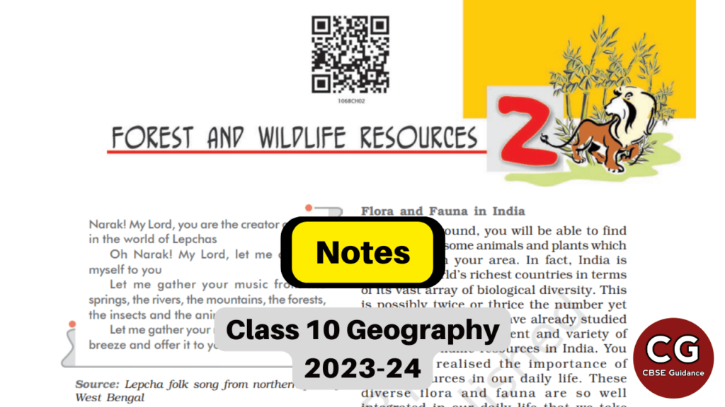forest and wildlife resources class 10 notes