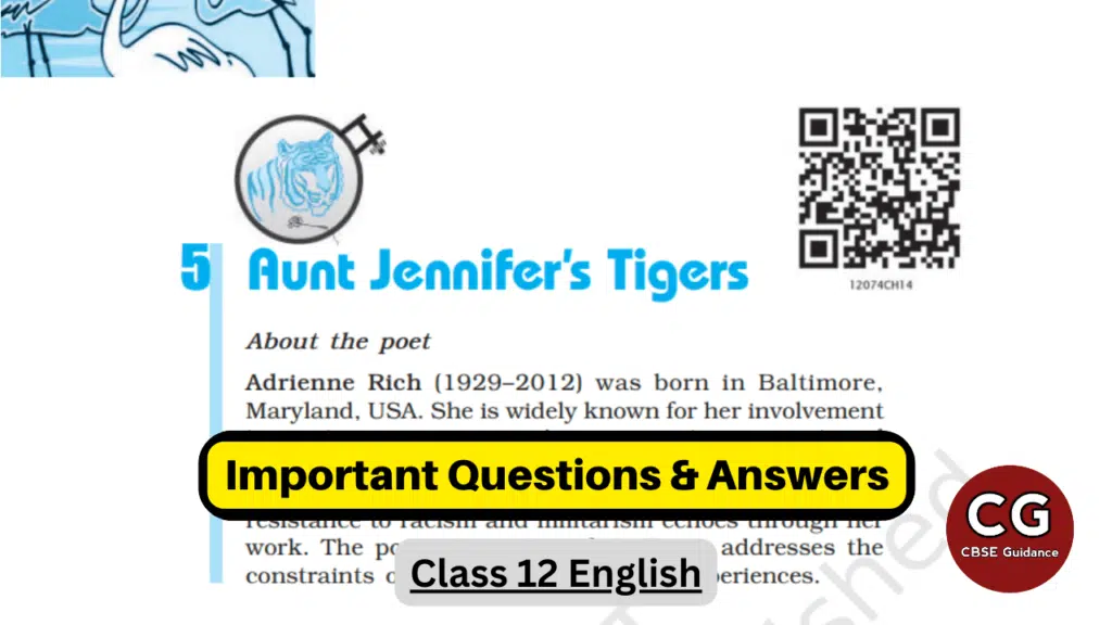 Aunt Jennifer's Tigers: Class 12 Questions and Answers Made Easy