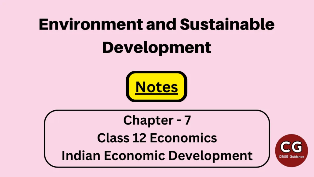 environment and sustainable development class 12 notes
