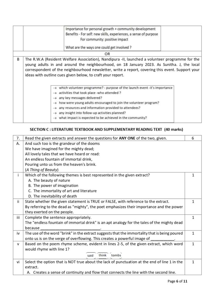 CBSE Class 12 English Sample Paper 2023-24 6