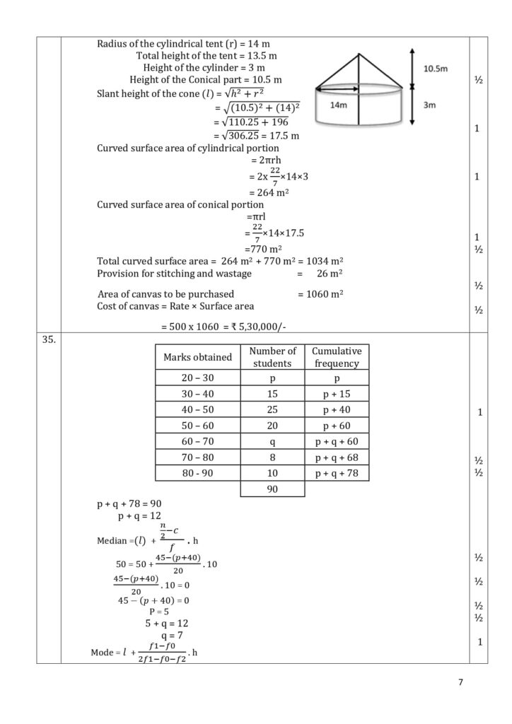 cbse class 10 maths sample paper 2023-24 solutions 7