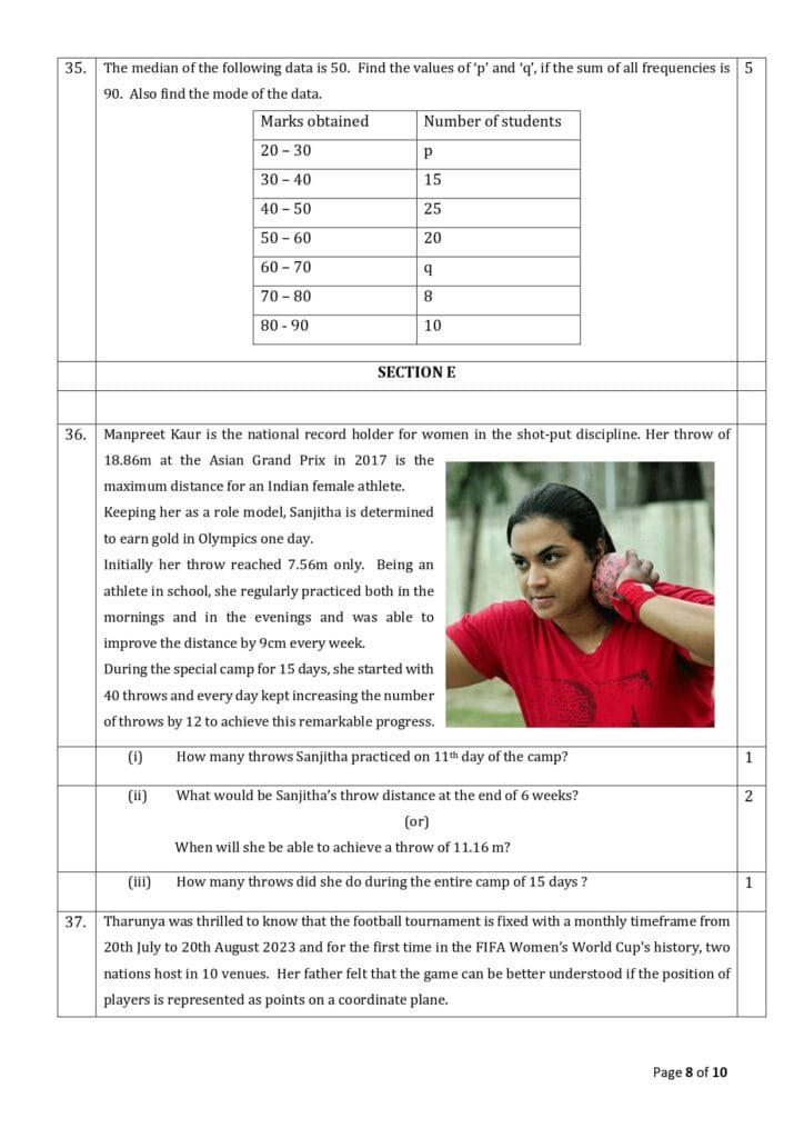 cbse class 10 maths sample paper 2023-24 8