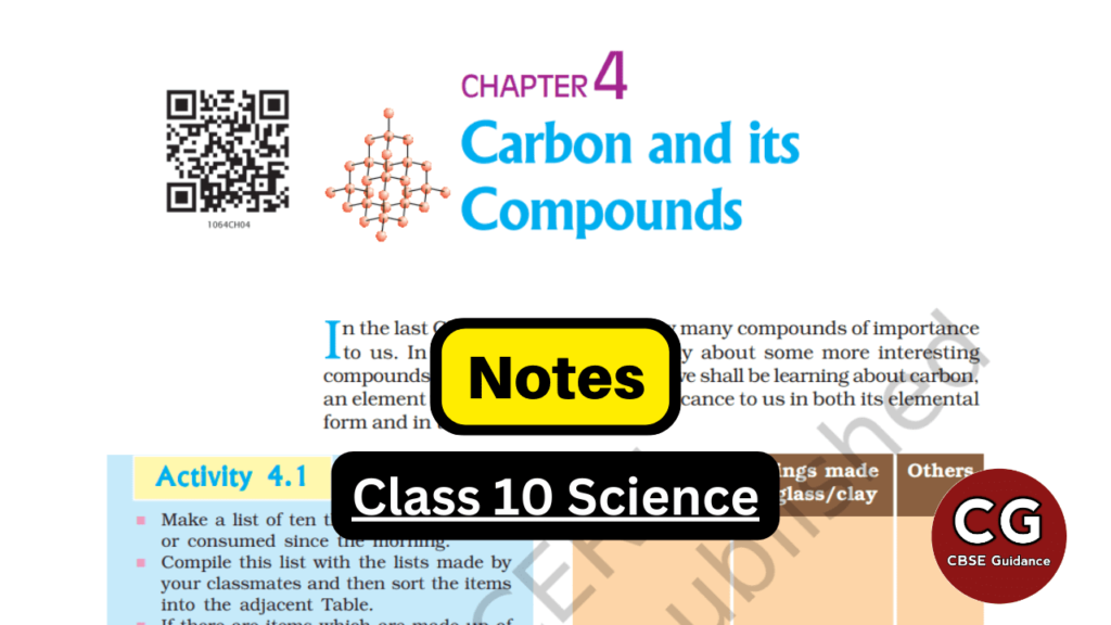carbon and its compounds class 10 notes pdf