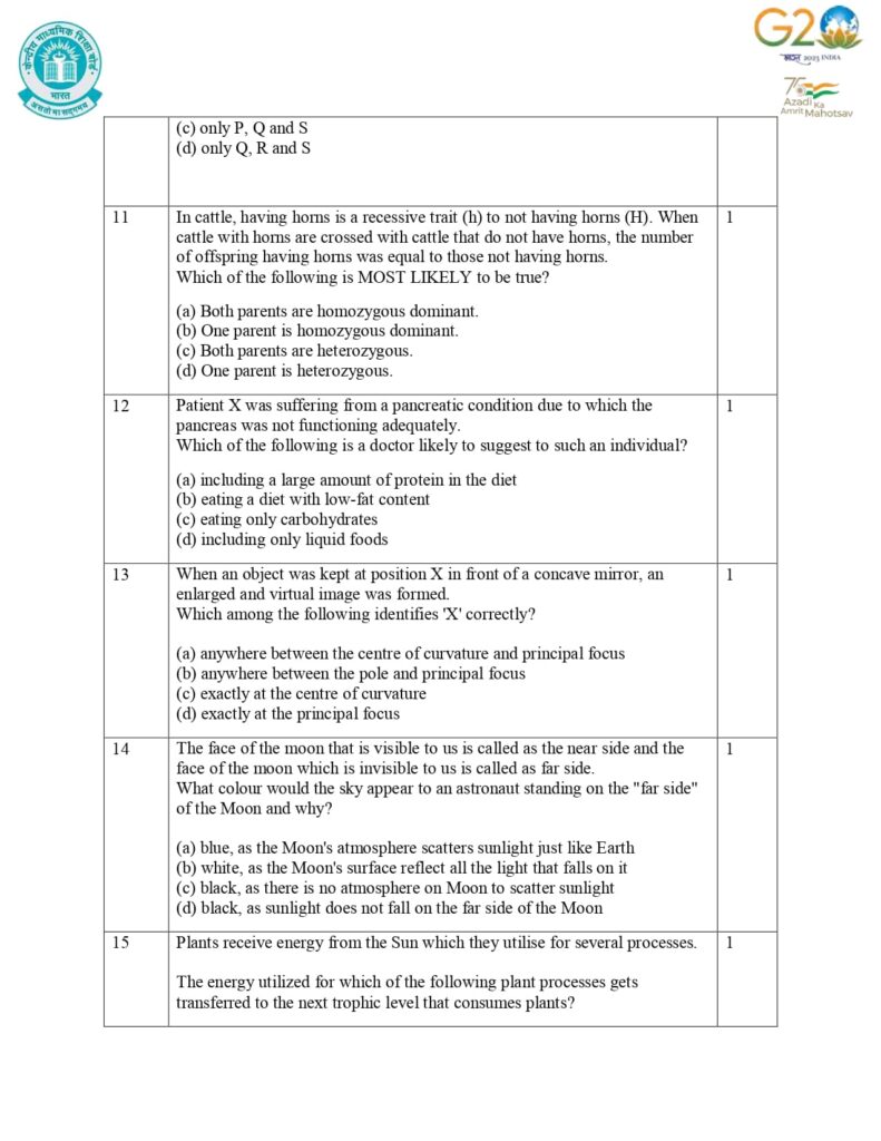 class 10 science additional sample paper 2023-24 5
