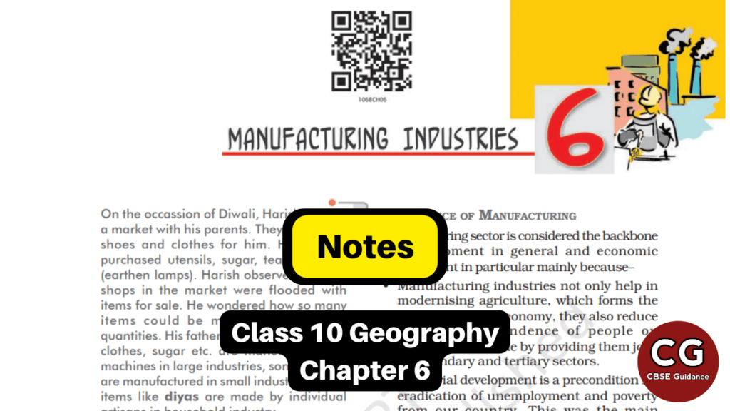 manufacturing industries class 10 notes
