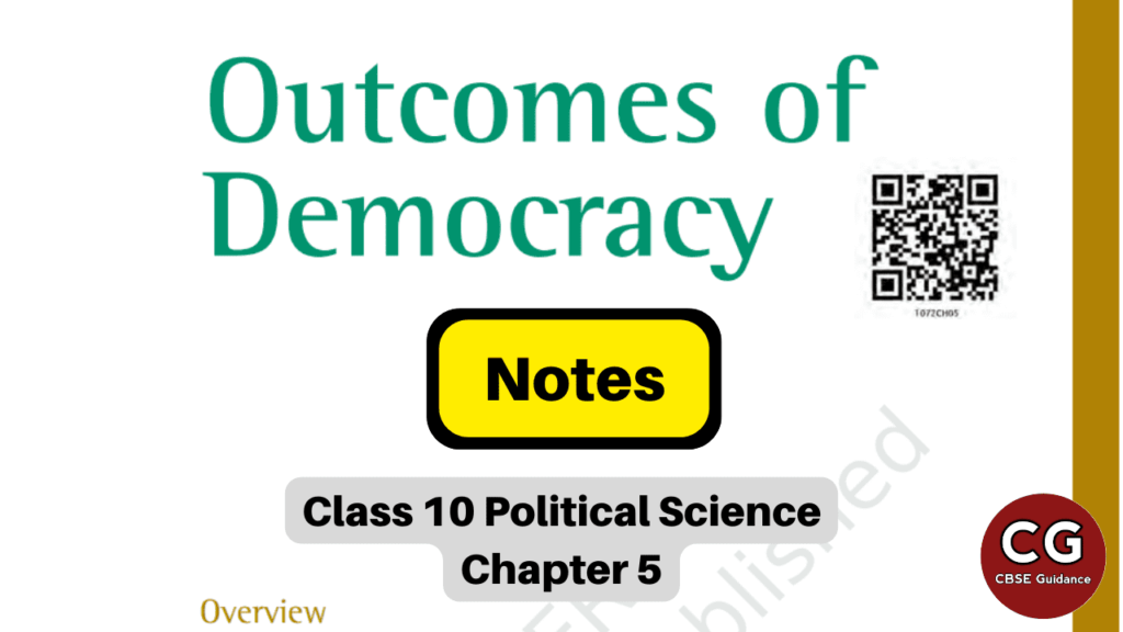 outcomes of democracy class 10 notes