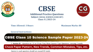 Class 10 Social Science Sample Question Paper 2023-24