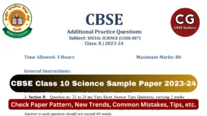 Class 10 Social Science Sample Question Paper 2023-24