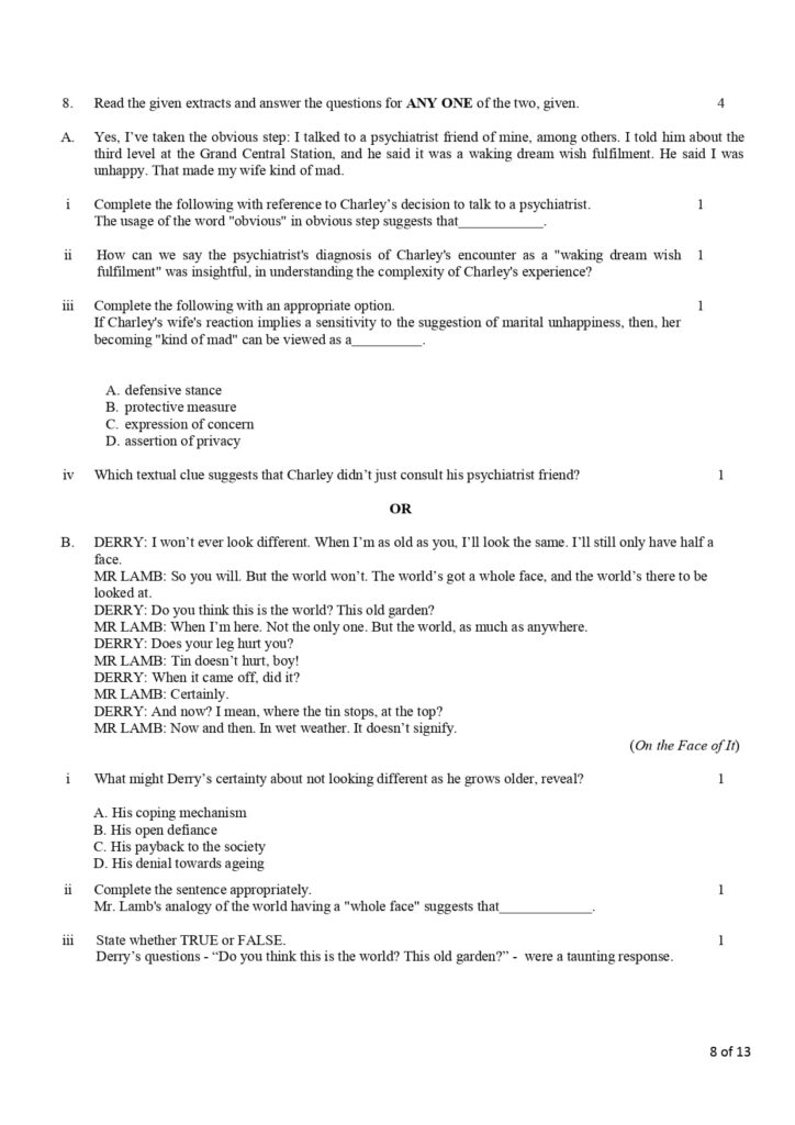 Class 12 English Additional Sample Question Paper 2023-24 8