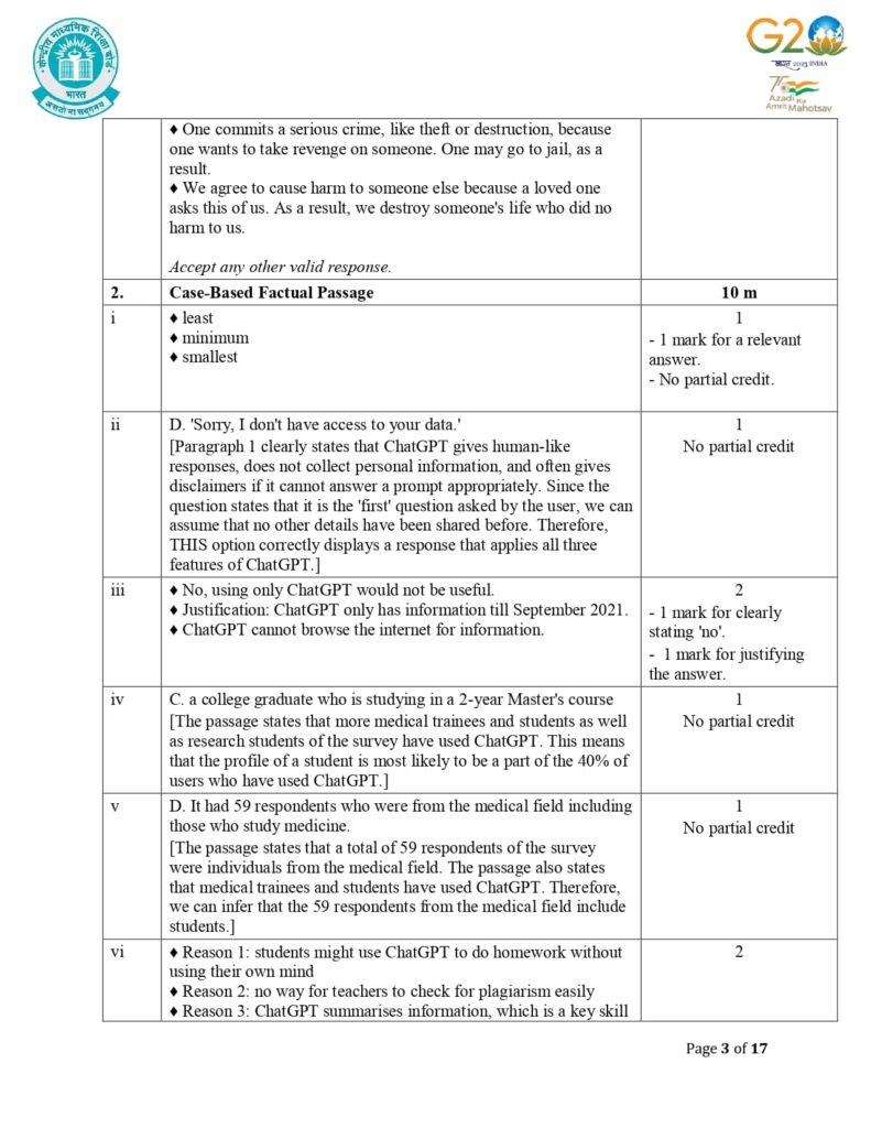 Class 12 English Additional Sample Question Paper Solutions 2023-24 3