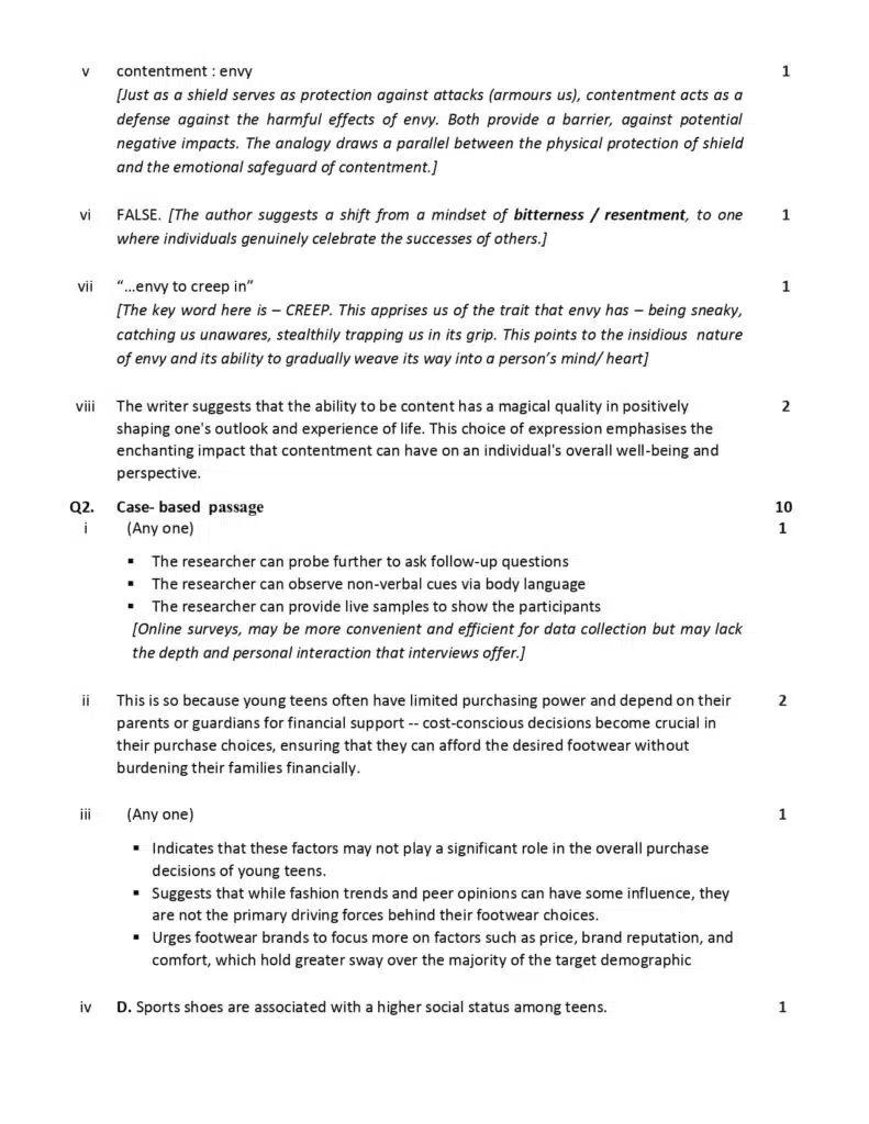 CBSE Class 10 English Additional Sample Paper Solutions 2023-24 2