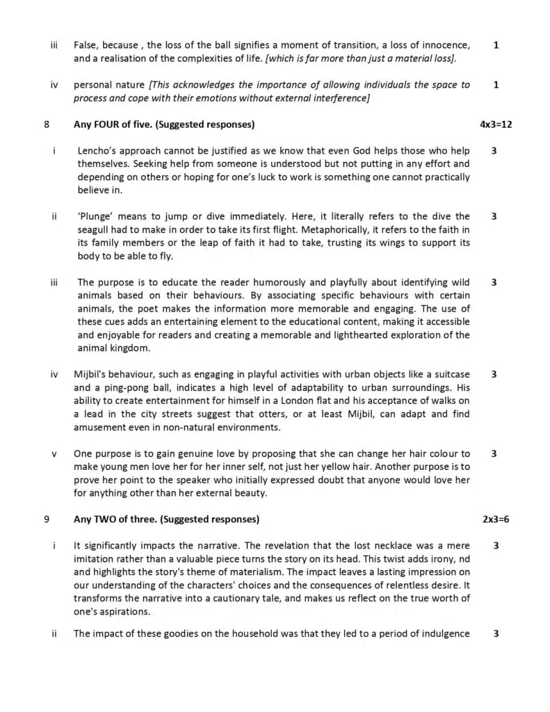 CBSE Class 10 English Additional Sample Paper Solutions 2023-24 9