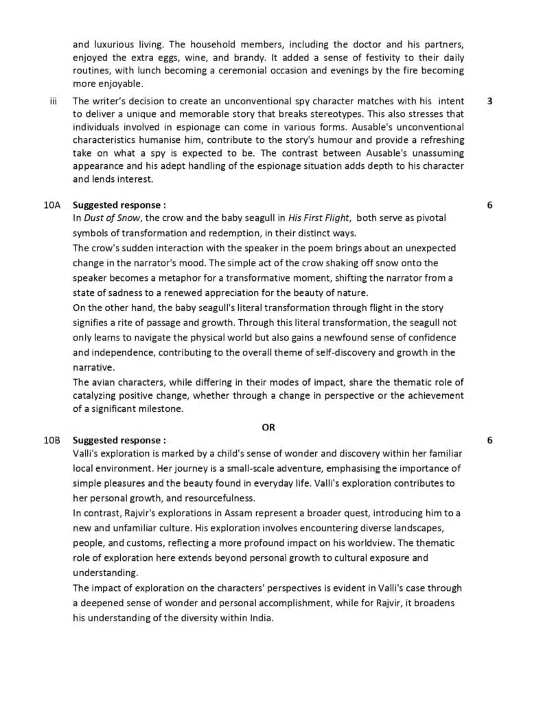CBSE Class 10 English Additional Sample Paper Solutions 2023-24 10
