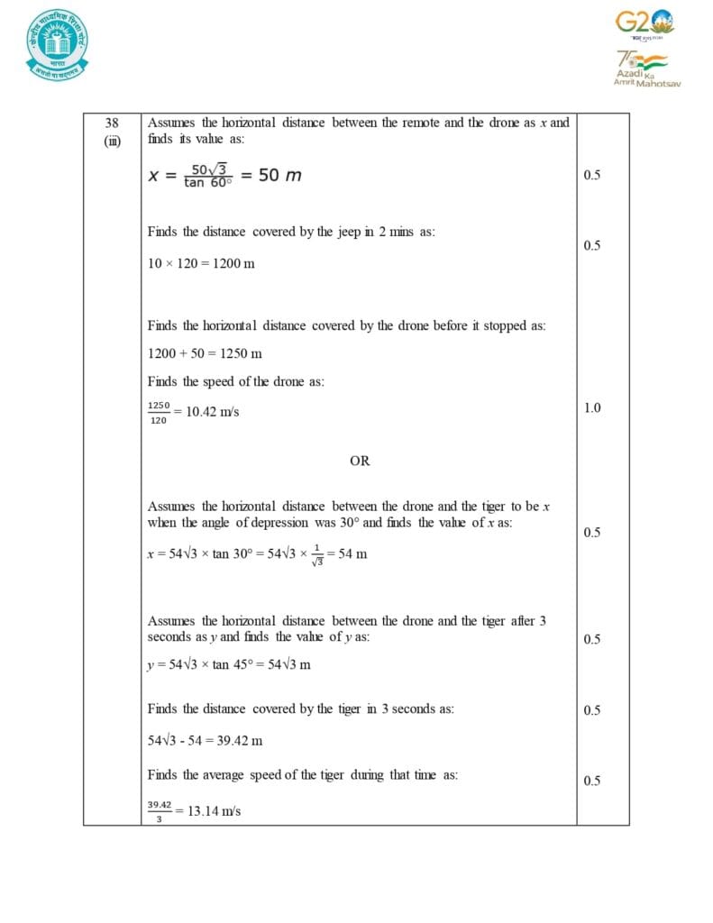 Class 10 Mathematics Additional Sample Question Paper Solution 2023-24 21