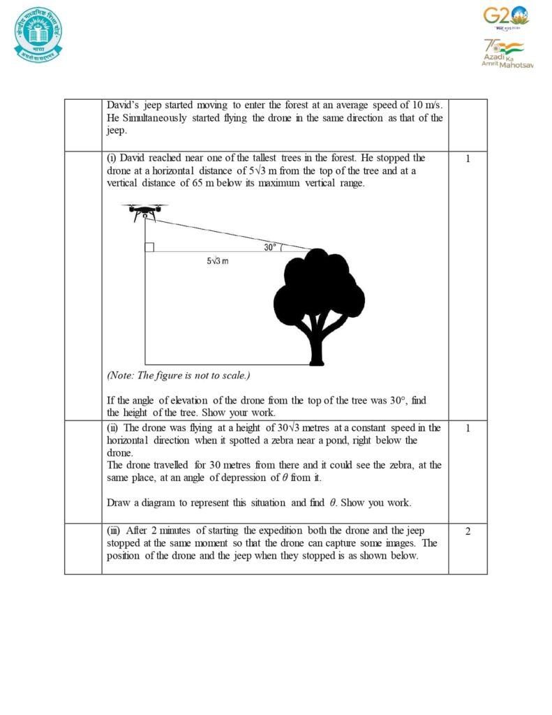 Class 10 Mathematics Additional Sample Question Paper 2023-24 26