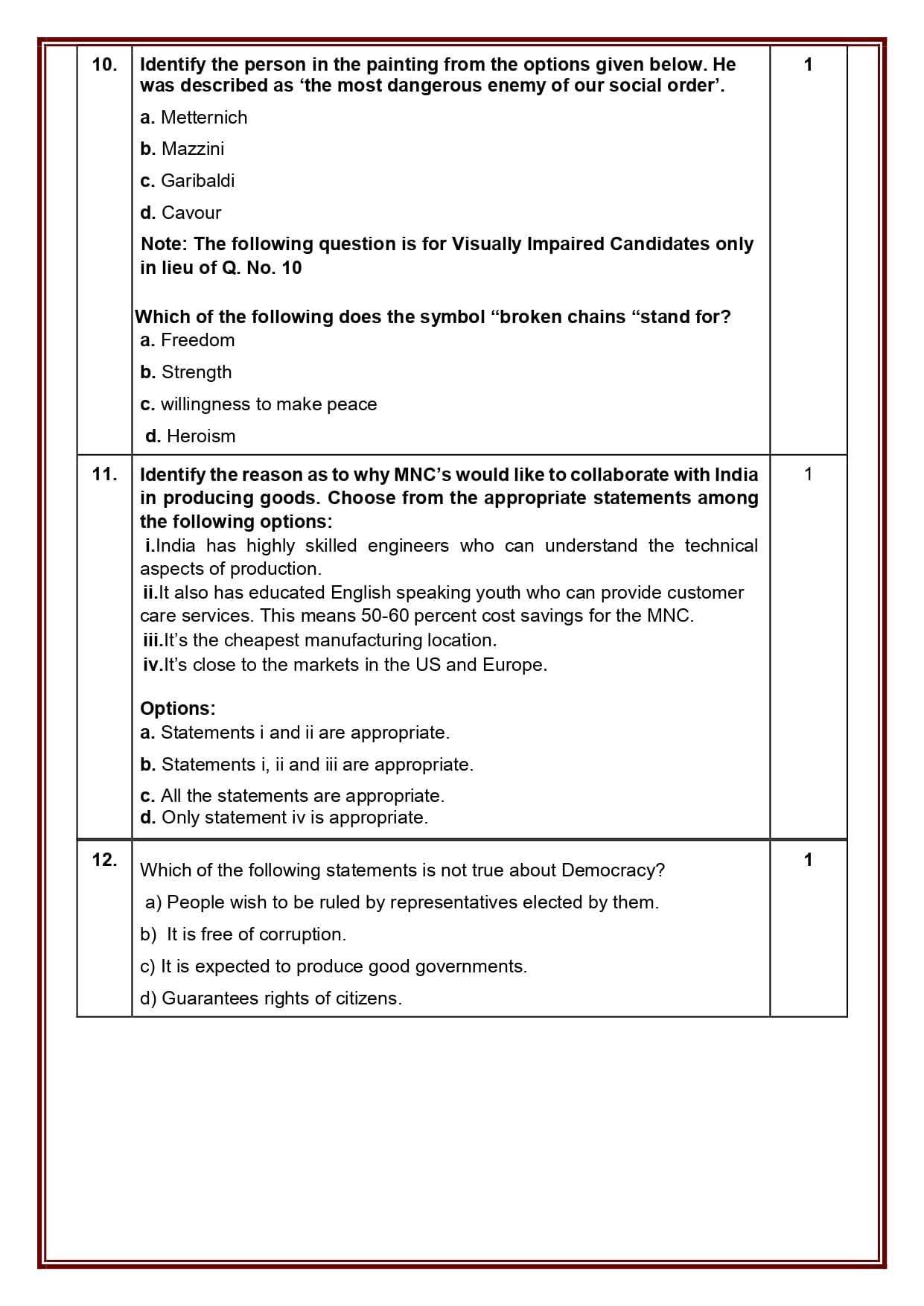 From MCQs To Map Skills: Class 10 Social Science Sample Paper 2023-24 ...