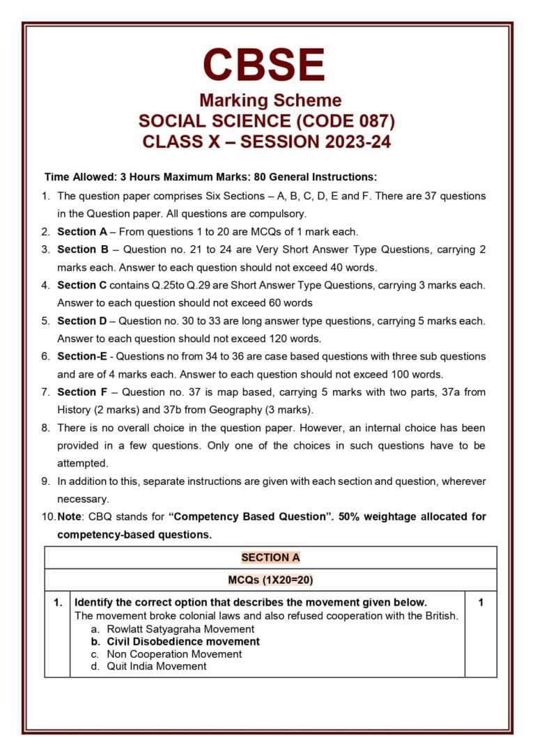 From Mcqs To Map Skills Class 10 Social Science Sample Paper 2023 24 Cbse Guidance From Mcqs To Map Skills Class 10 Social Science Sample Paper 2023 24 Cbse Guidance