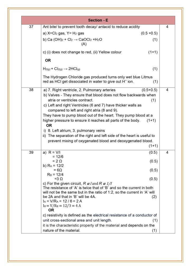 Class 10 Science Sample Paper Solution 2023-24 7