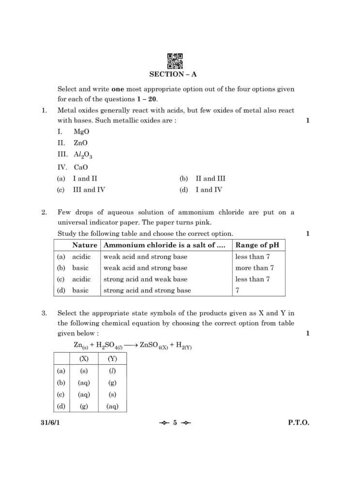 cbse class 10 science 2023 topper answer sheet