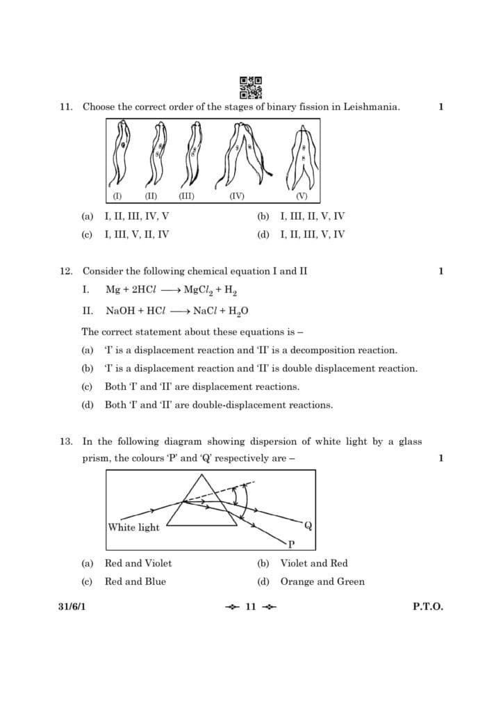 class 10 science topper answer sheet 2023