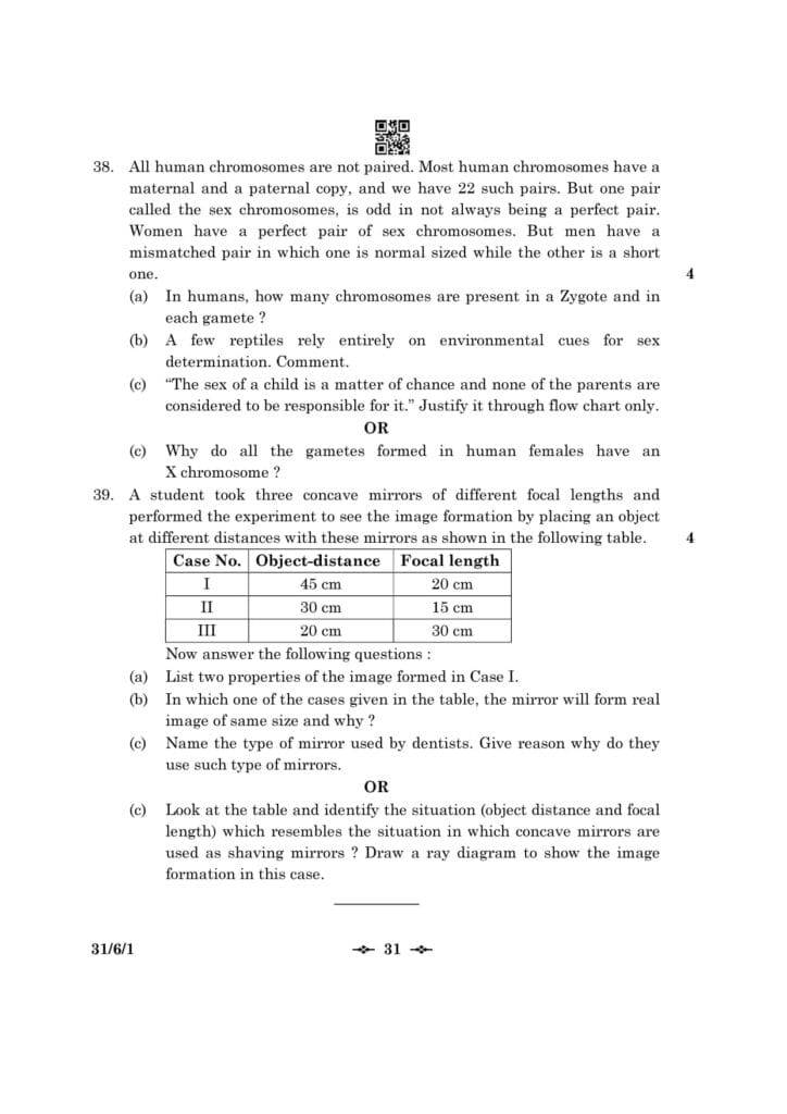 cbse class 10 science topper answer sheet 2023