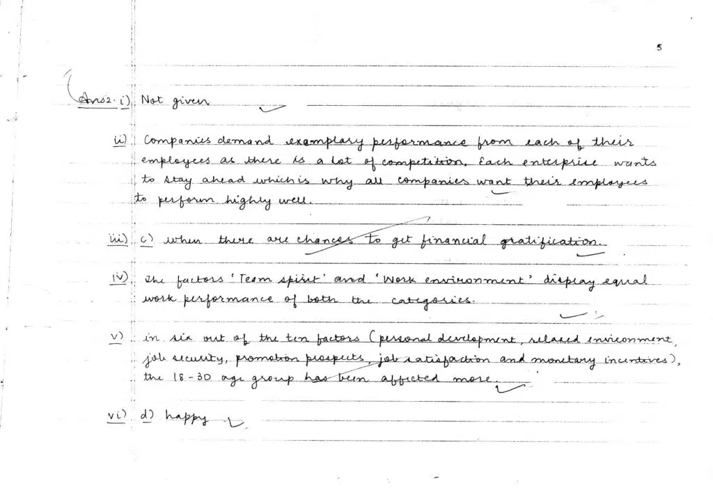 class 12 english topper's answer sheet for 2023