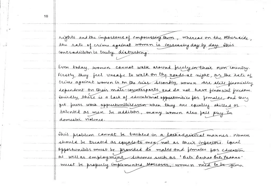 class 12 english topper's answer sheet for 2023