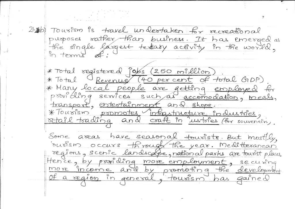 class 12 geography 2023 topper answer sheet