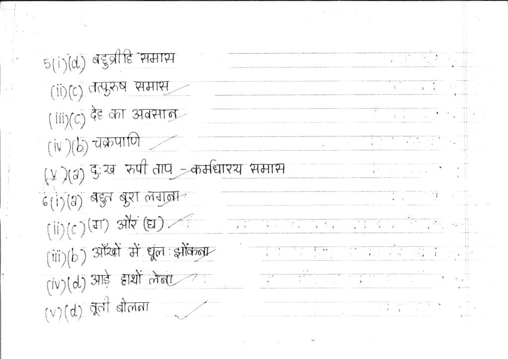 Class 10 2023 Hindi 'B' Toppers Answer Sheet